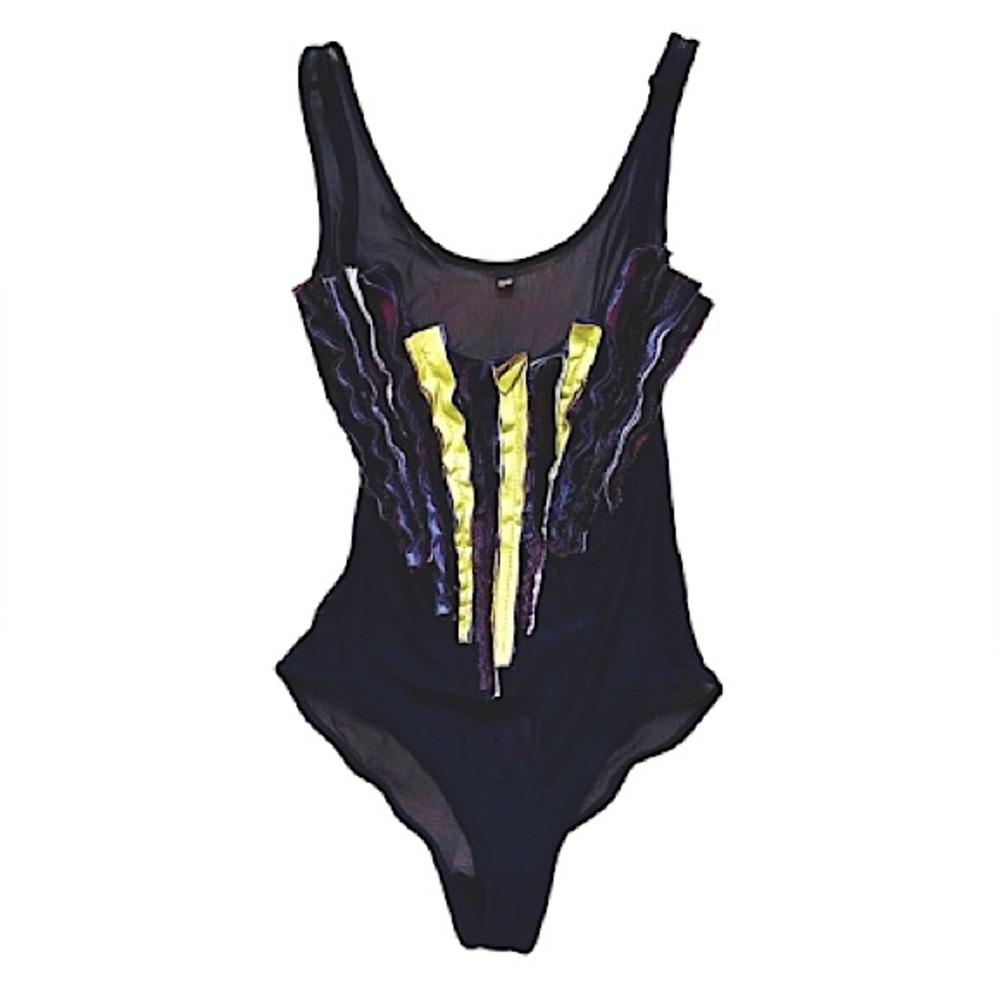 Neon Detail Mesh Bodysuit